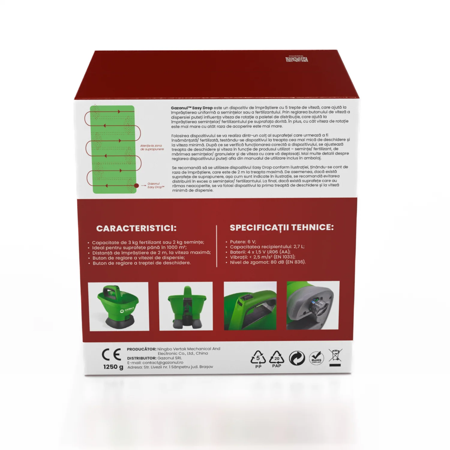 Distribuitor electric Easy Drop - capacitate 2.7 L pentru seminte si ingrasaminte [8]