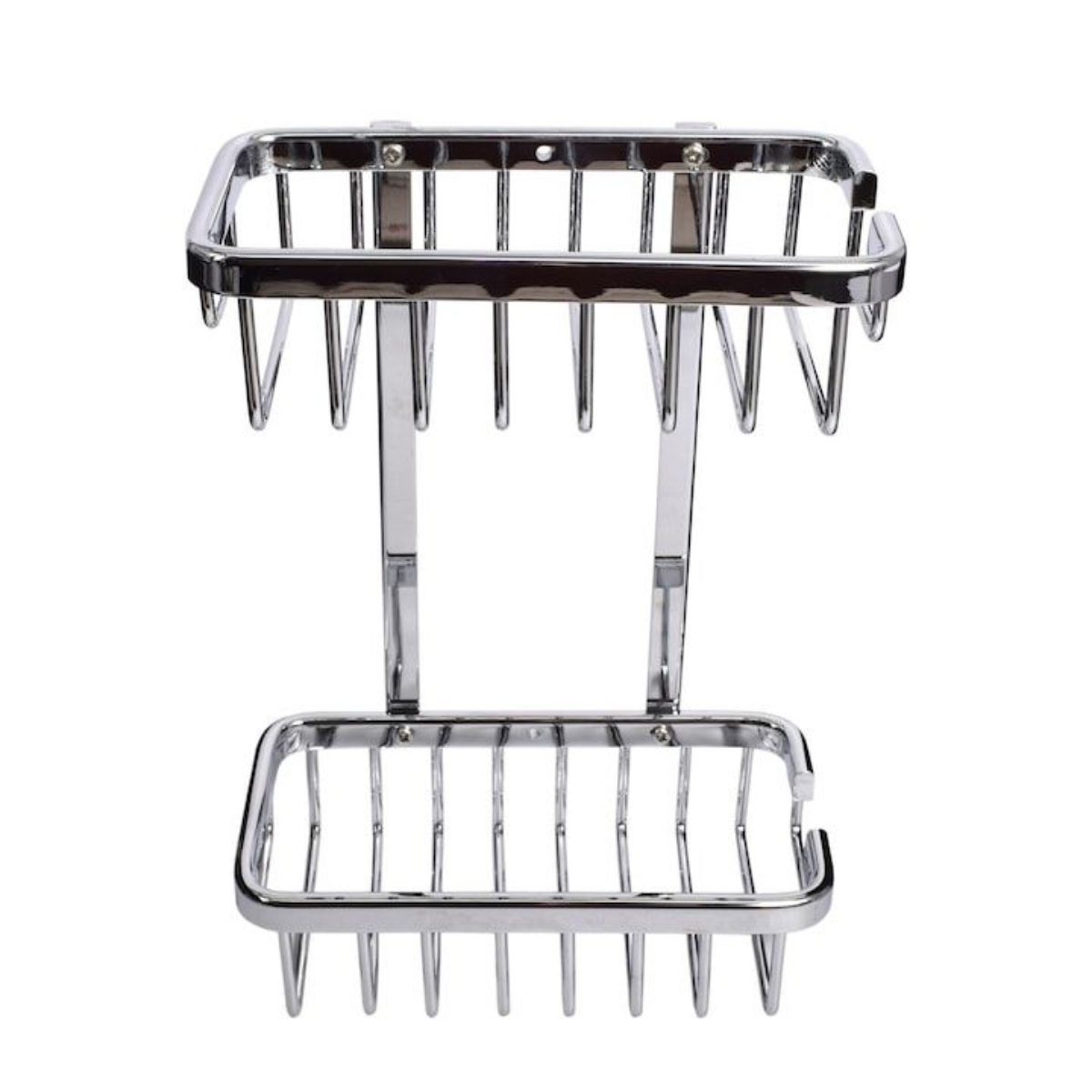 Etajera dubla pentru baie Tesa Aluxx, Aluminiu cromat, 180 x 260 x 107 mm [0]