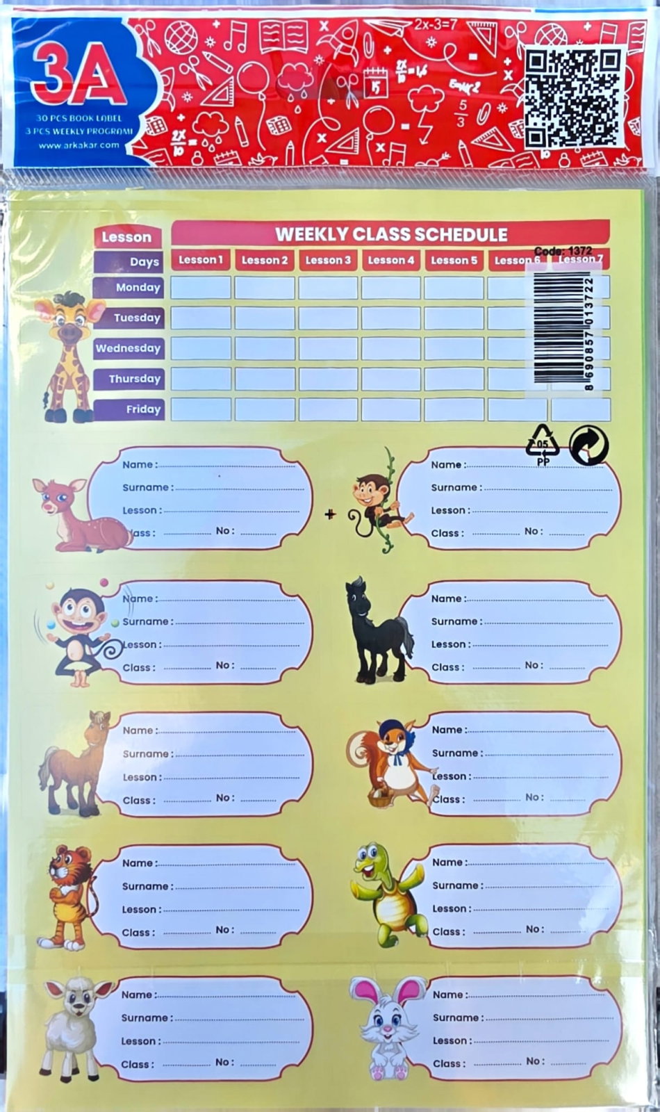 ETICHETE SCOLARE 3/SET ARK 1372, 30 BUC [8]