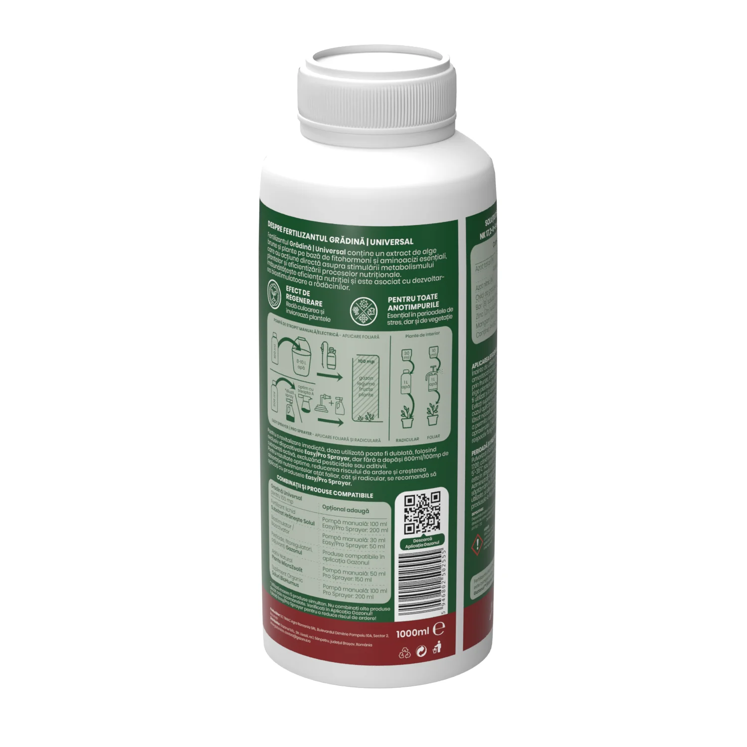 Fertilizant Lichid Gradina Universal pentru gazon, flori si plante ornamentale, 1 L [1]