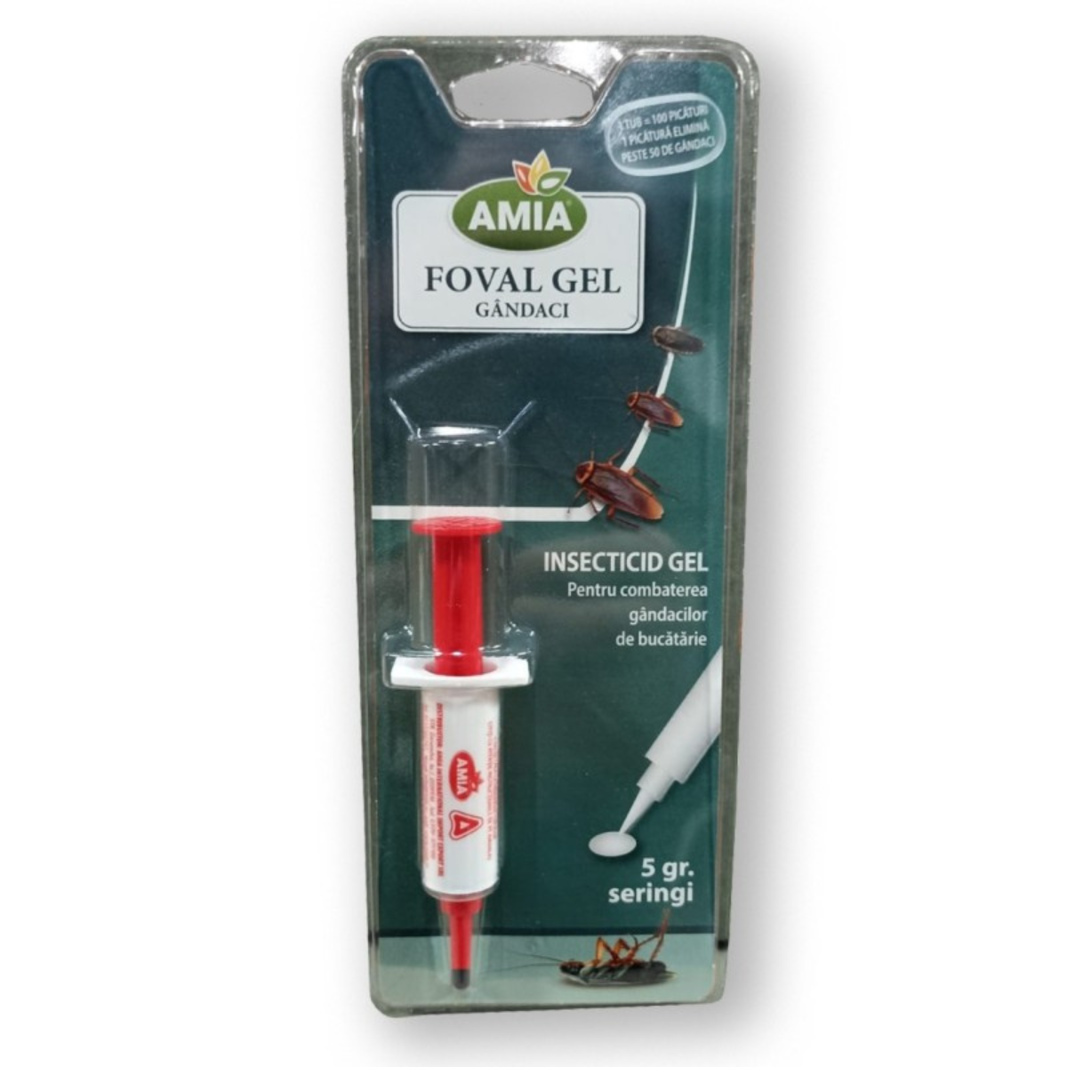 Gel insecticid Foval superconcentrat pentru gandaci seringa Amia, 5 g [0]