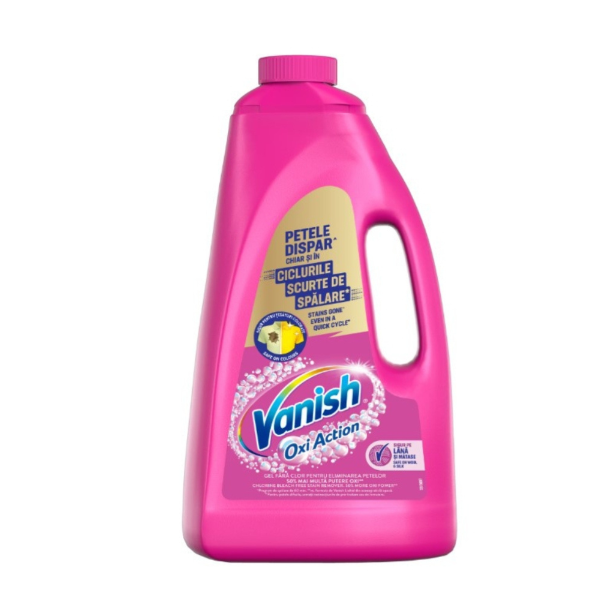 Gel pentru indepartarea petelor de pe haine colorate Vanish Oxi Action Gold Pink, 4L [1]