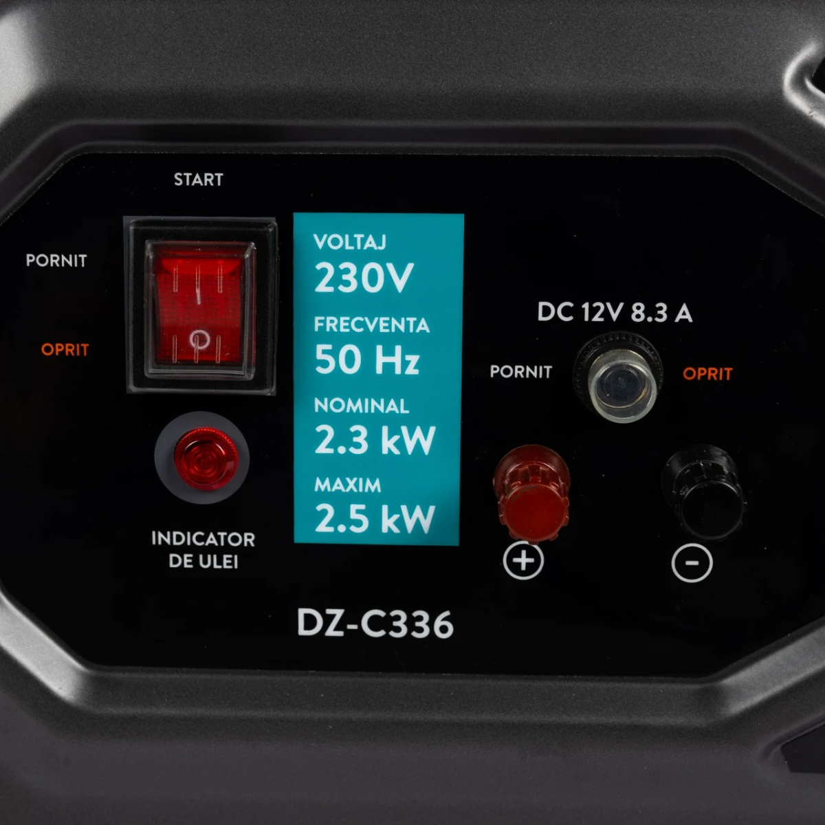 Generator Detoolz 2.5kW 2 prize 230V benzina, 4T, pornire manuala 15L fara roti G01 [7]