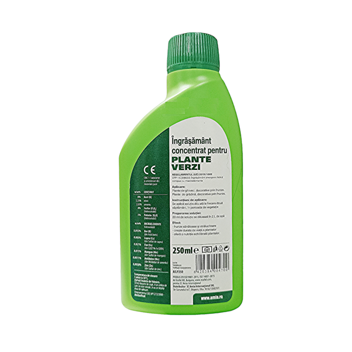 Ingrasamant plante verzi Amia 6-4-5 + microelemente, 250 ml [1]