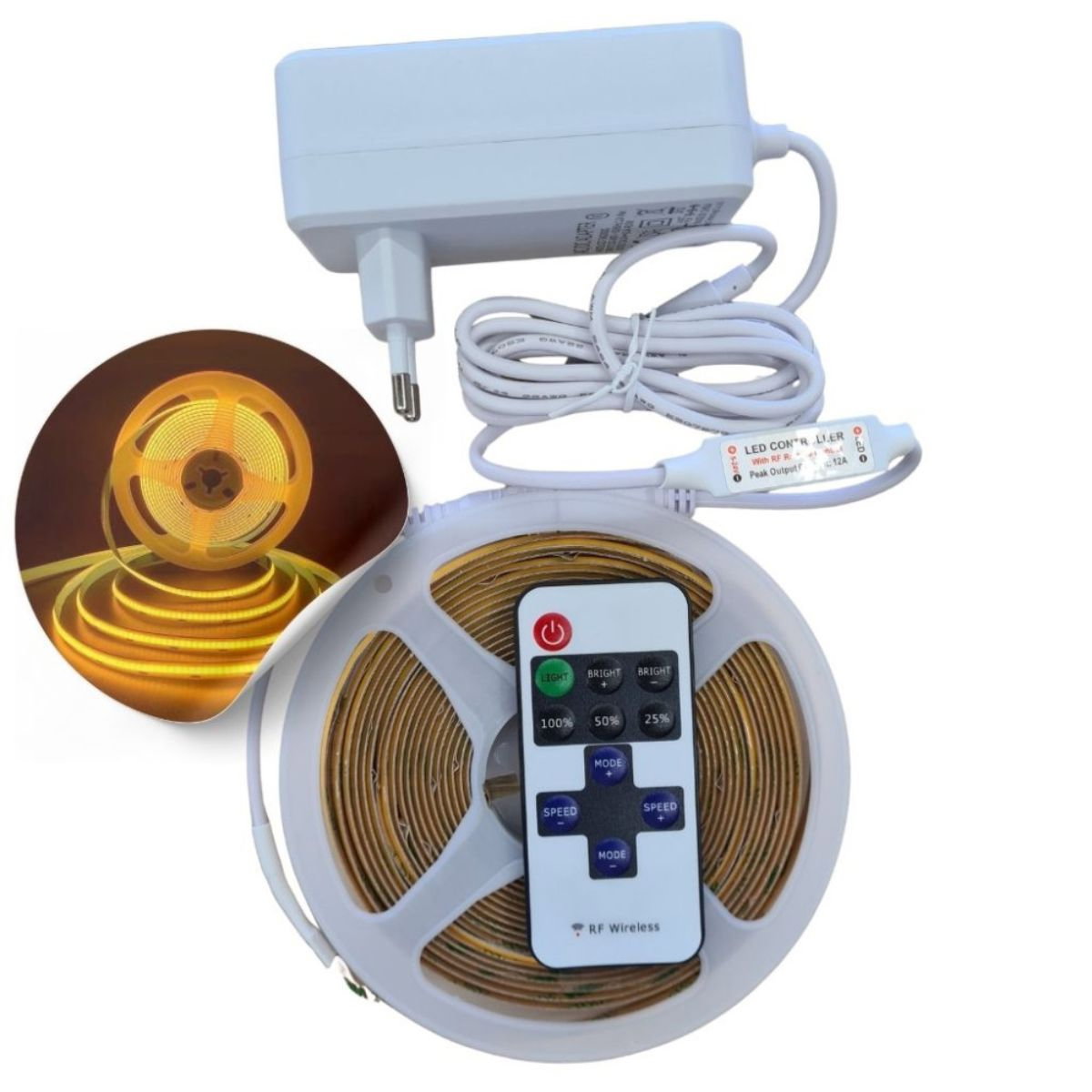 Kit Banda LED COB Dimabila Cu Telecomanda IR, Spin SPN6894, 1 buc [0]