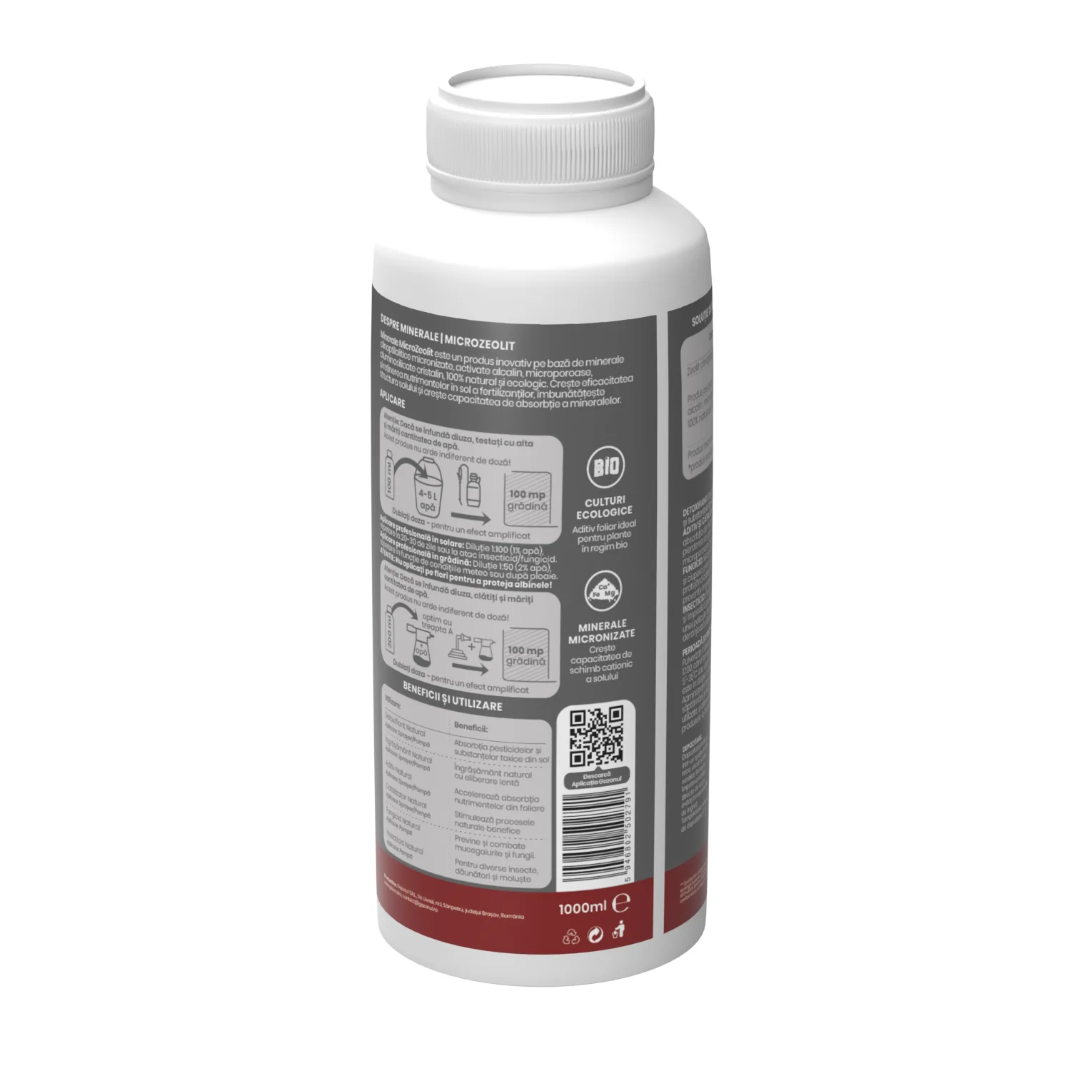 Minerale MicroZeolit, amendament 100% natural, protectie impotriva daunatorilor, 1 L [1]