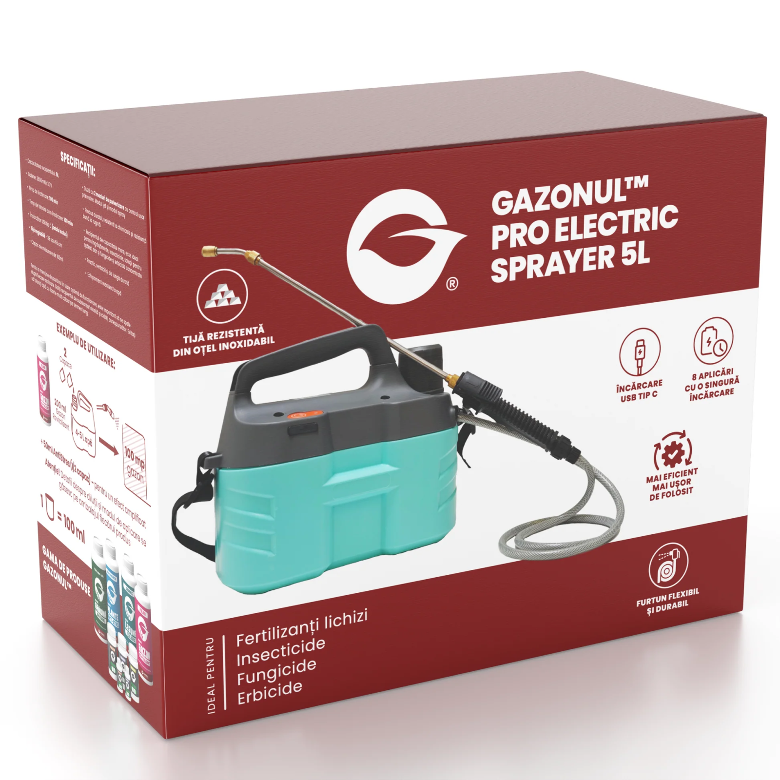 Pulverizator PRO Electric Sprayer, tip pompa portabila pentru gradina, capacitate 5 L [1]
