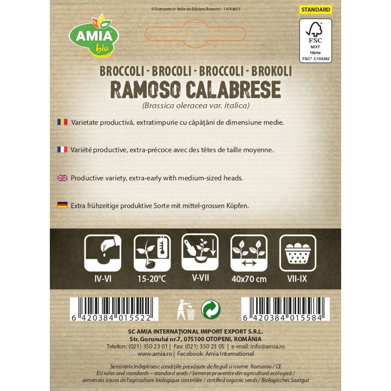 Seminte bio brocoli Amia, 2,5 g [1]