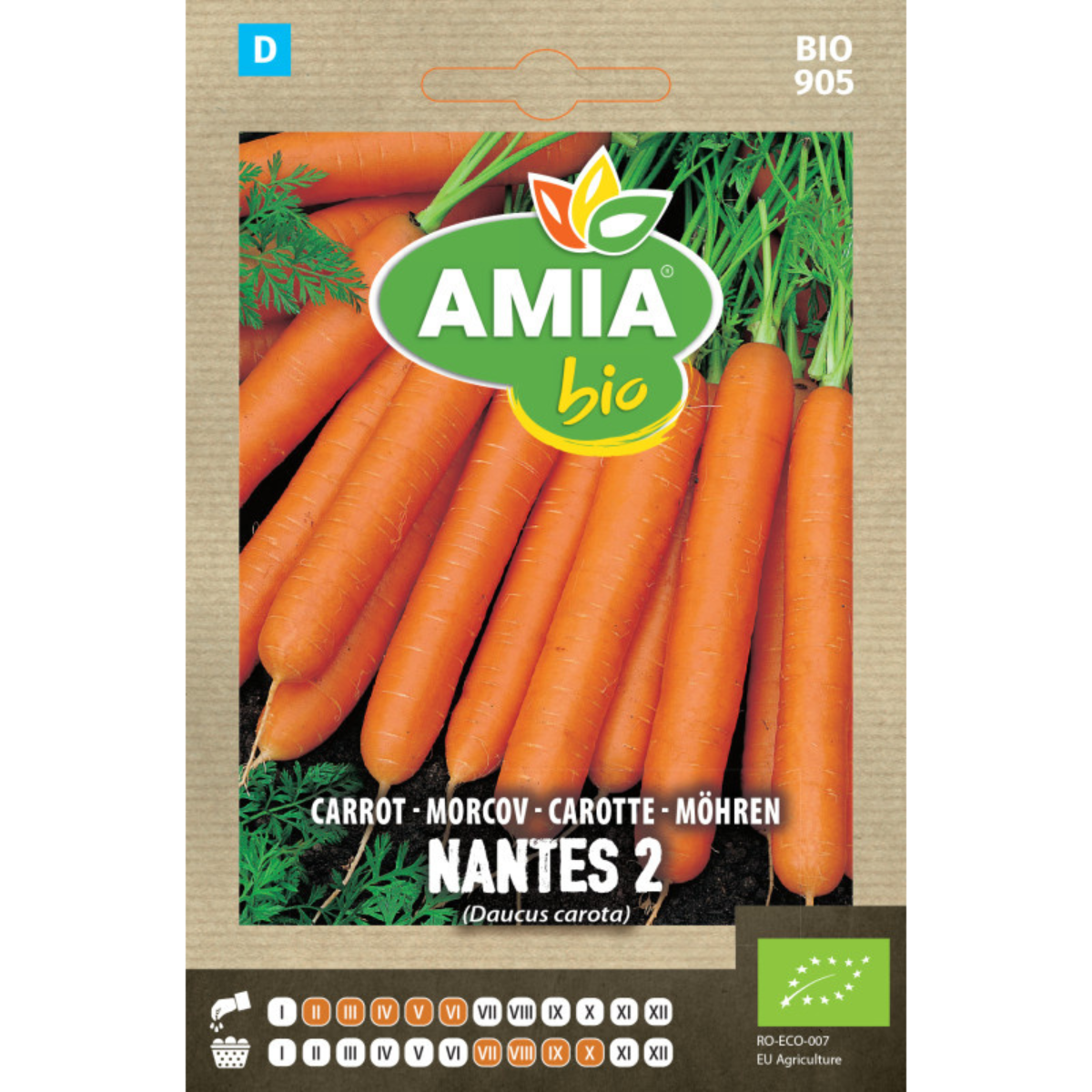 Seminte bio de morcov Nantes Amia, 1,7 g [0]