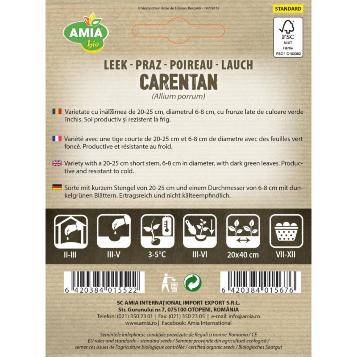 Seminte bio de praz Carentan Amia, 1,5 g [1]