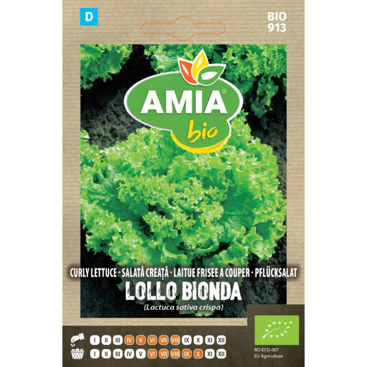 Seminte bio de salata creata Lollo Bionda Amia, 1 g [0]