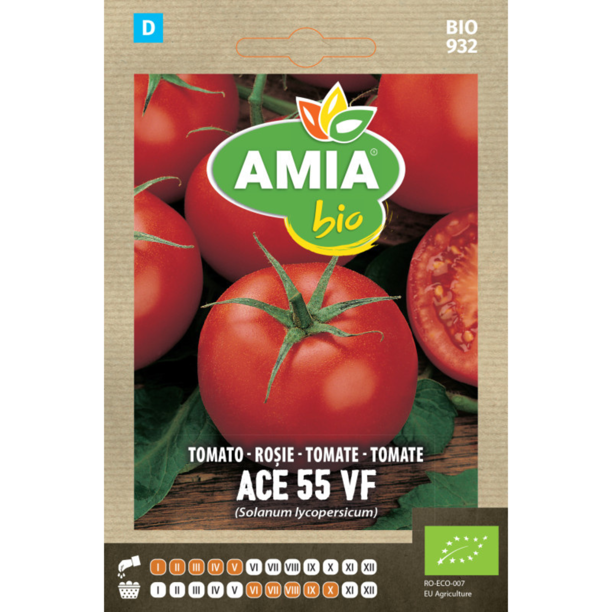 Seminte bio de tomate Ace 55 VF Amia, 0,7 g [0]