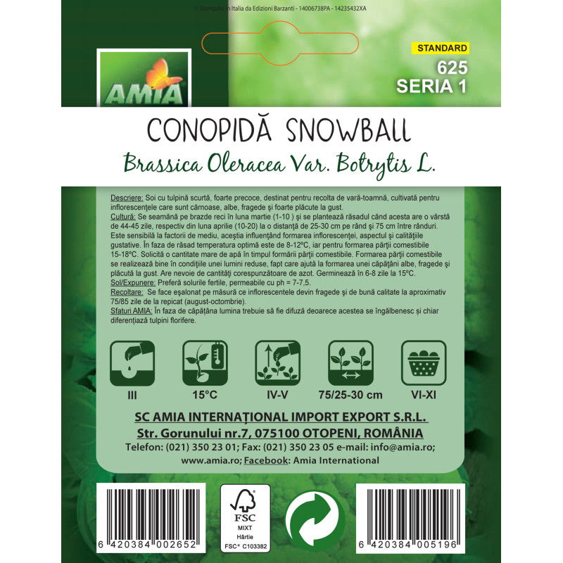 Seminte de conopida Amia Snowball, 1 g [1]