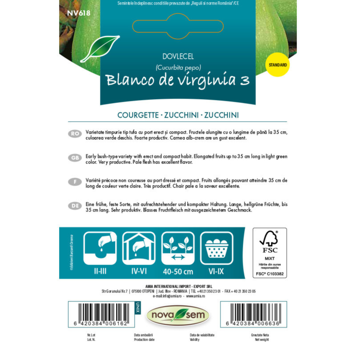 Seminte de dovlecel Virginia Blanche Novasem, 1,5 g [1]