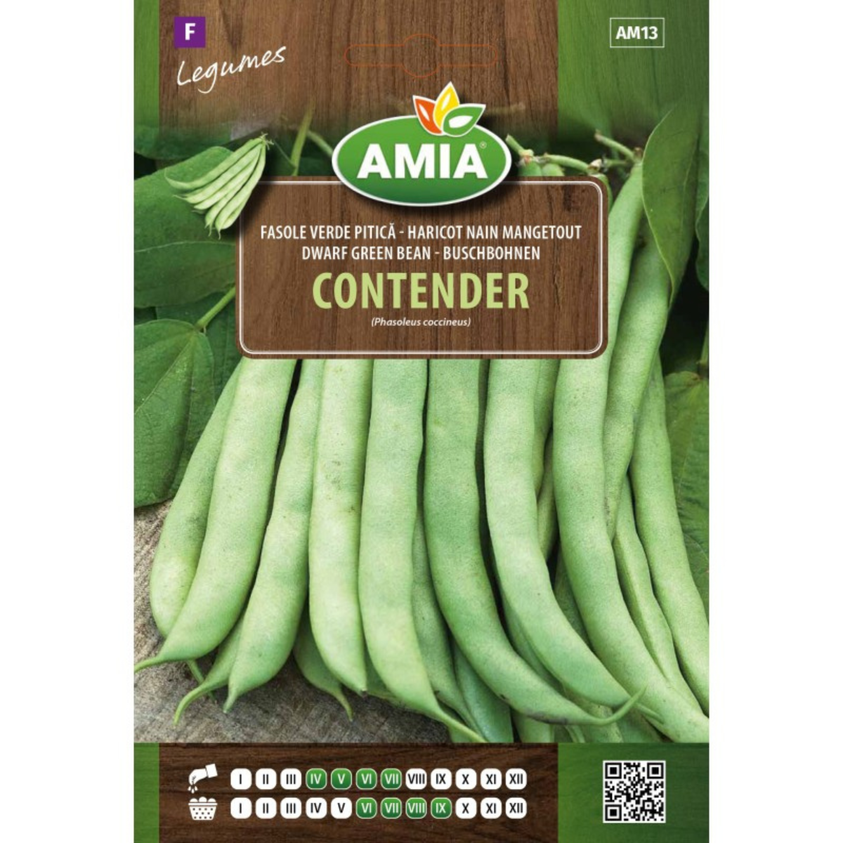 Seminte de fasole pitica Amia Contender, 40 g [0]