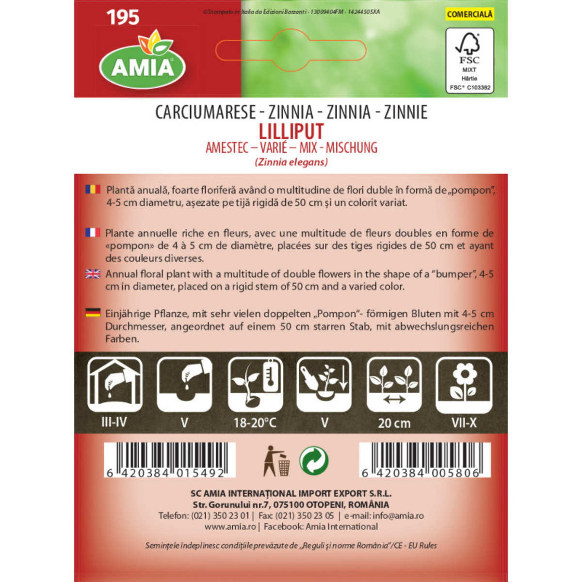 Seminte de flori Amia Carciumarese Lilliput amestec, 1,5 g [1]