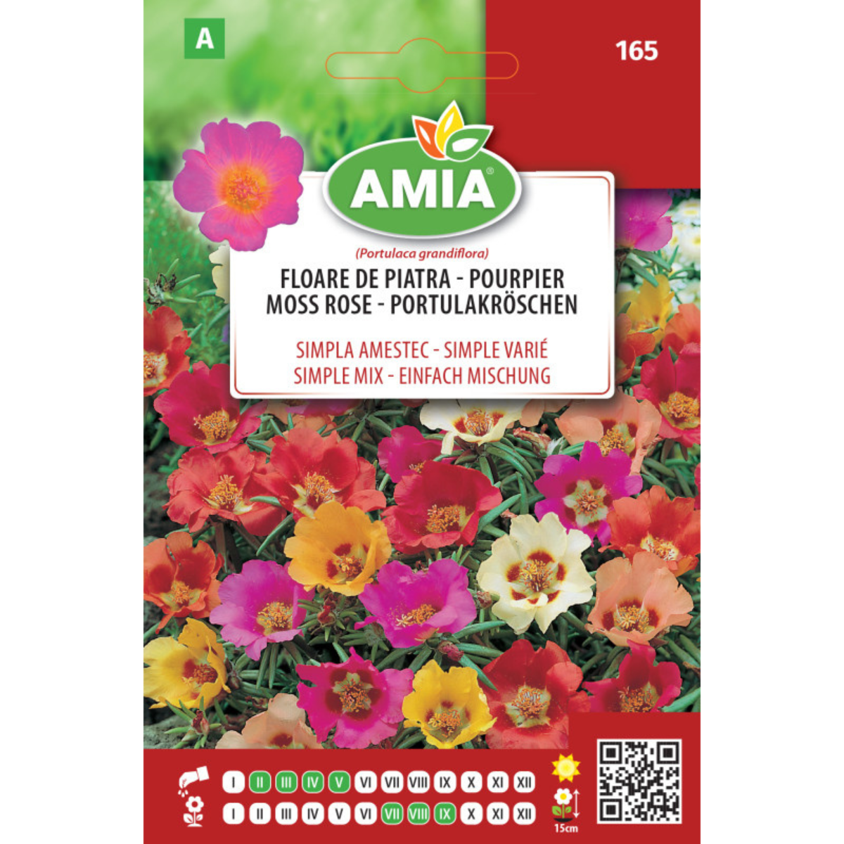 Seminte de flori Amia Floare de piatra floare simpla amestec Portulaca grandiflora 0,5 g [0]