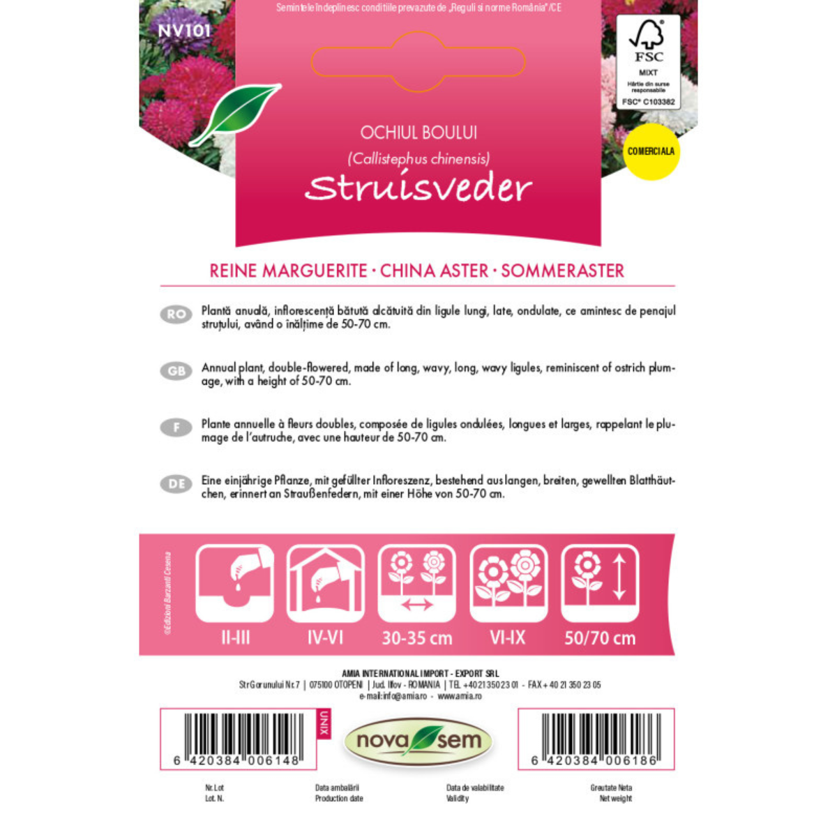 Seminte de flori Ochiul boului amestec Novasem, 0,4 g [1]