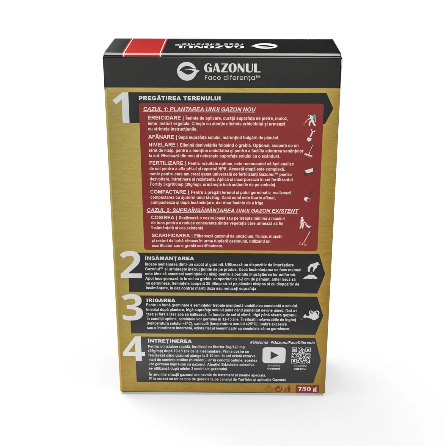 Seminte de gazon Premium tip sport cu rezistenta la trafic, boli si seceta, 0.75 KG [3]