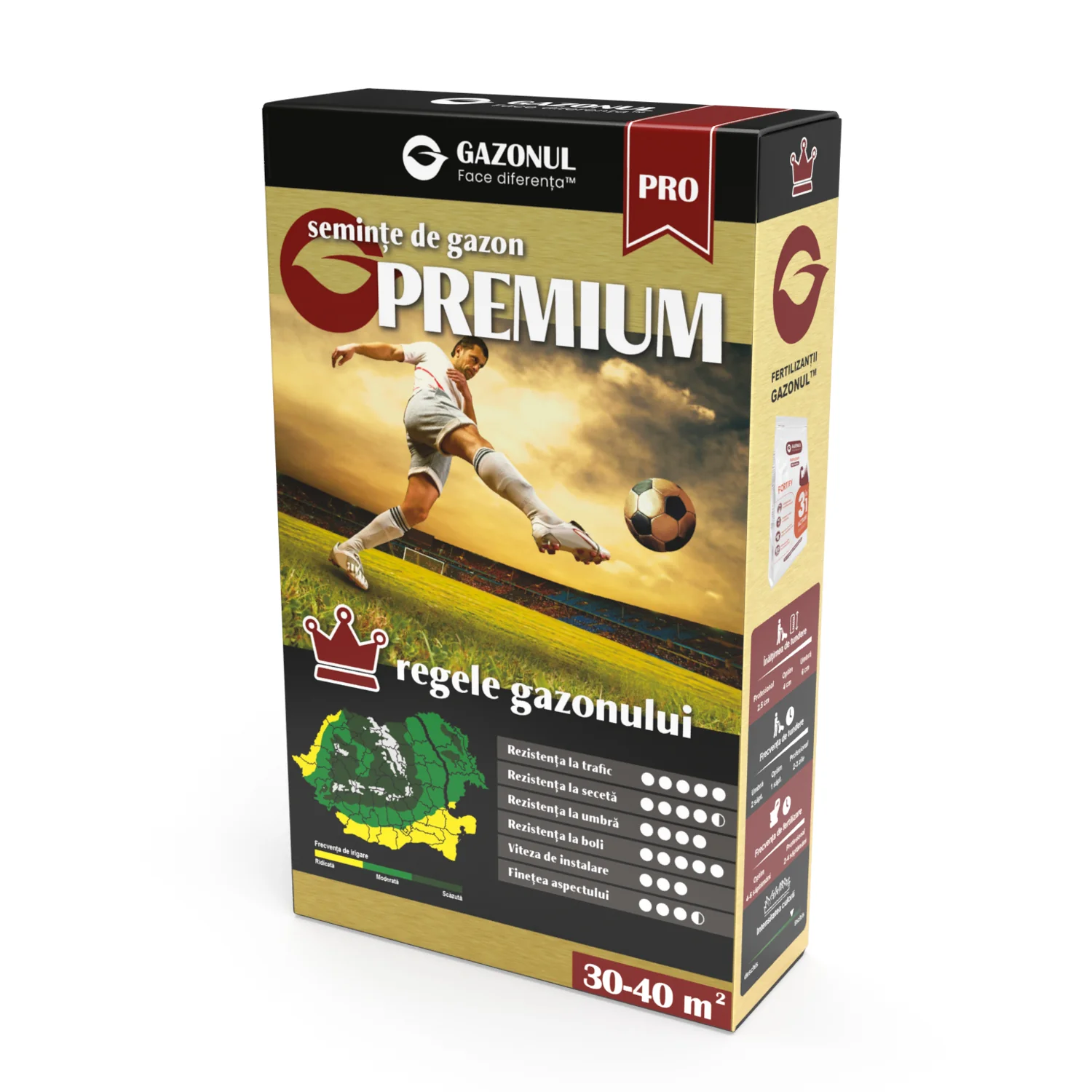 Seminte de gazon Premium tip sport cu rezistenta la trafic, boli si seceta, 0.75 KG [1]