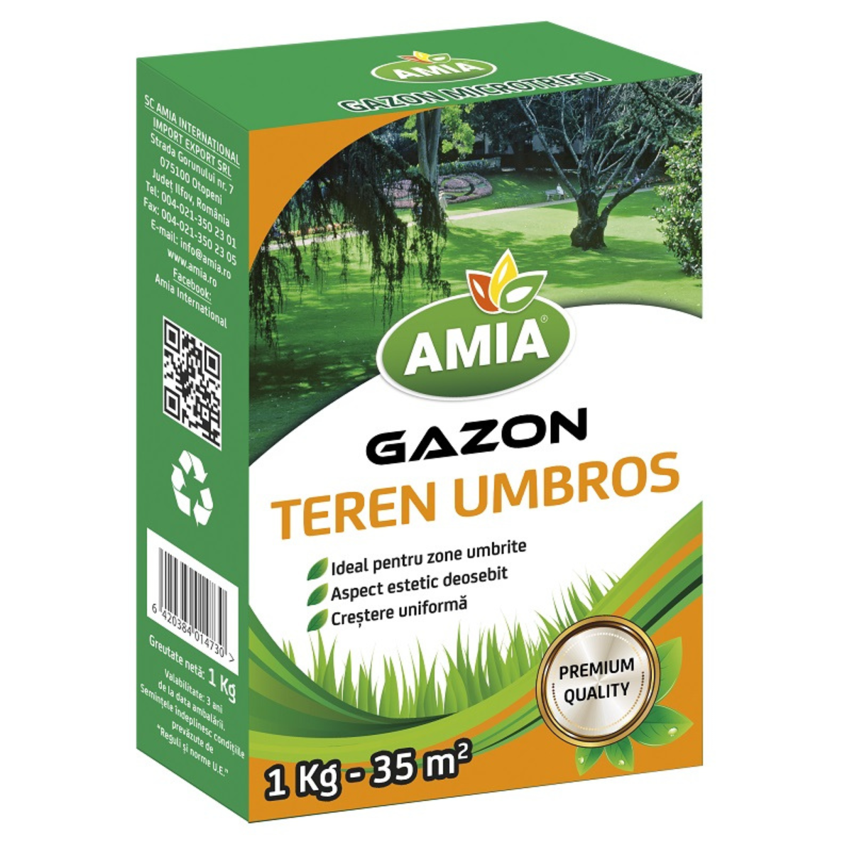 Seminte de gazon teren umbros Amia, 1 kg [0]