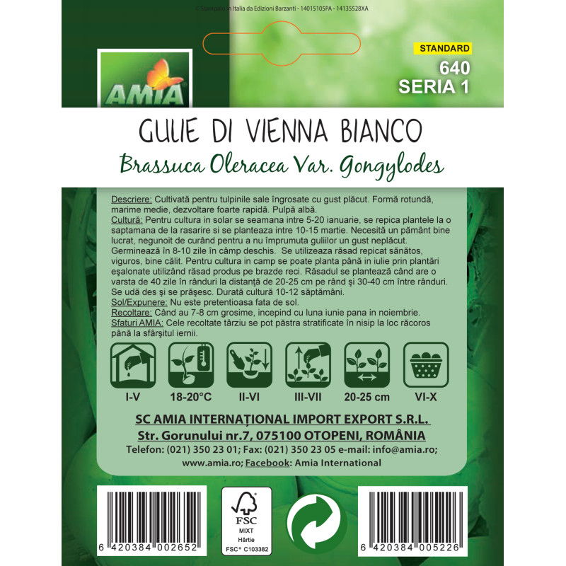 Seminte de gulie Amia Viena Bianco, 3 g [1]