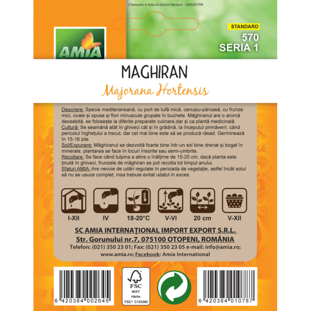 Seminte de Maghiran Amia, 0,7 g [1]