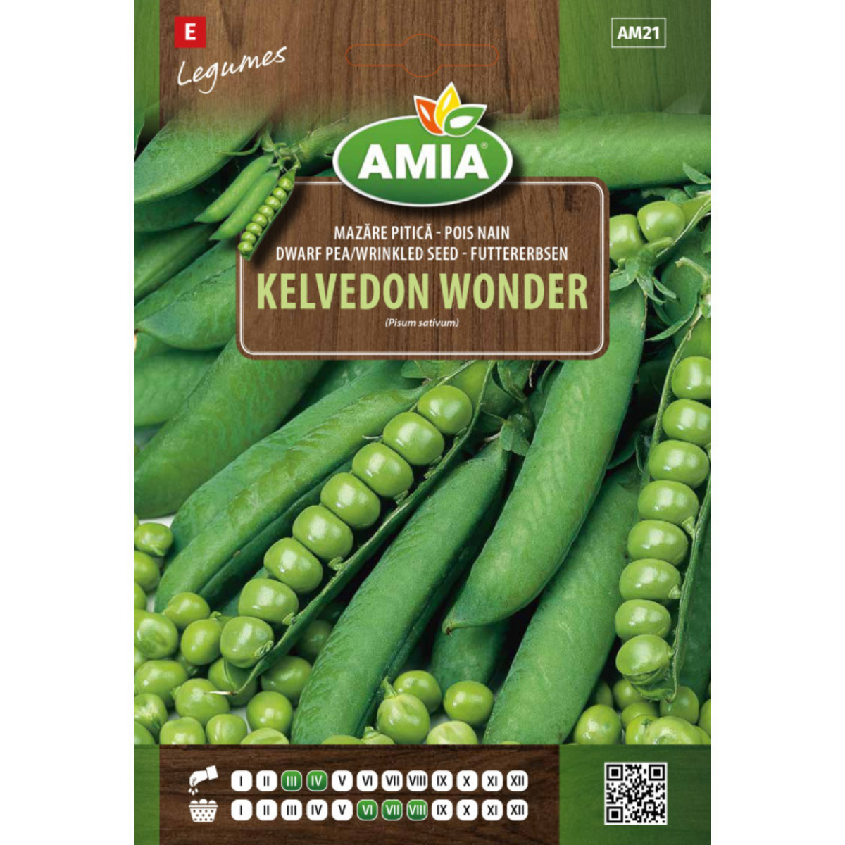 Seminte de mazare Amia Kelvedon Wonder, 50 g [0]