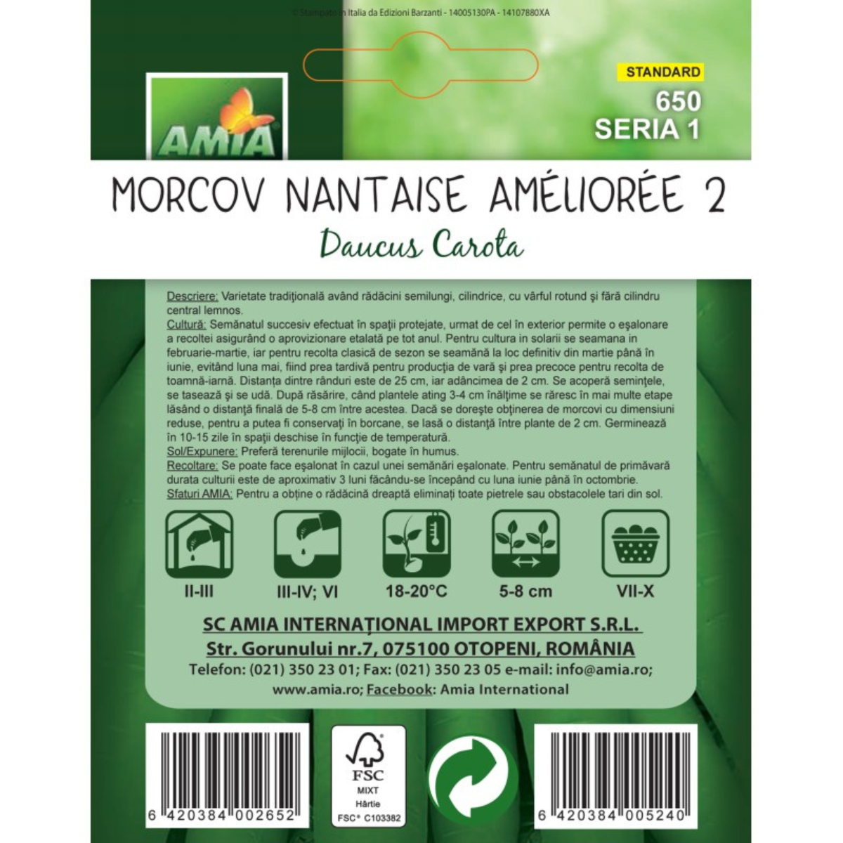 Seminte de morcov Amia Nantaise amelioree 4 g [1]