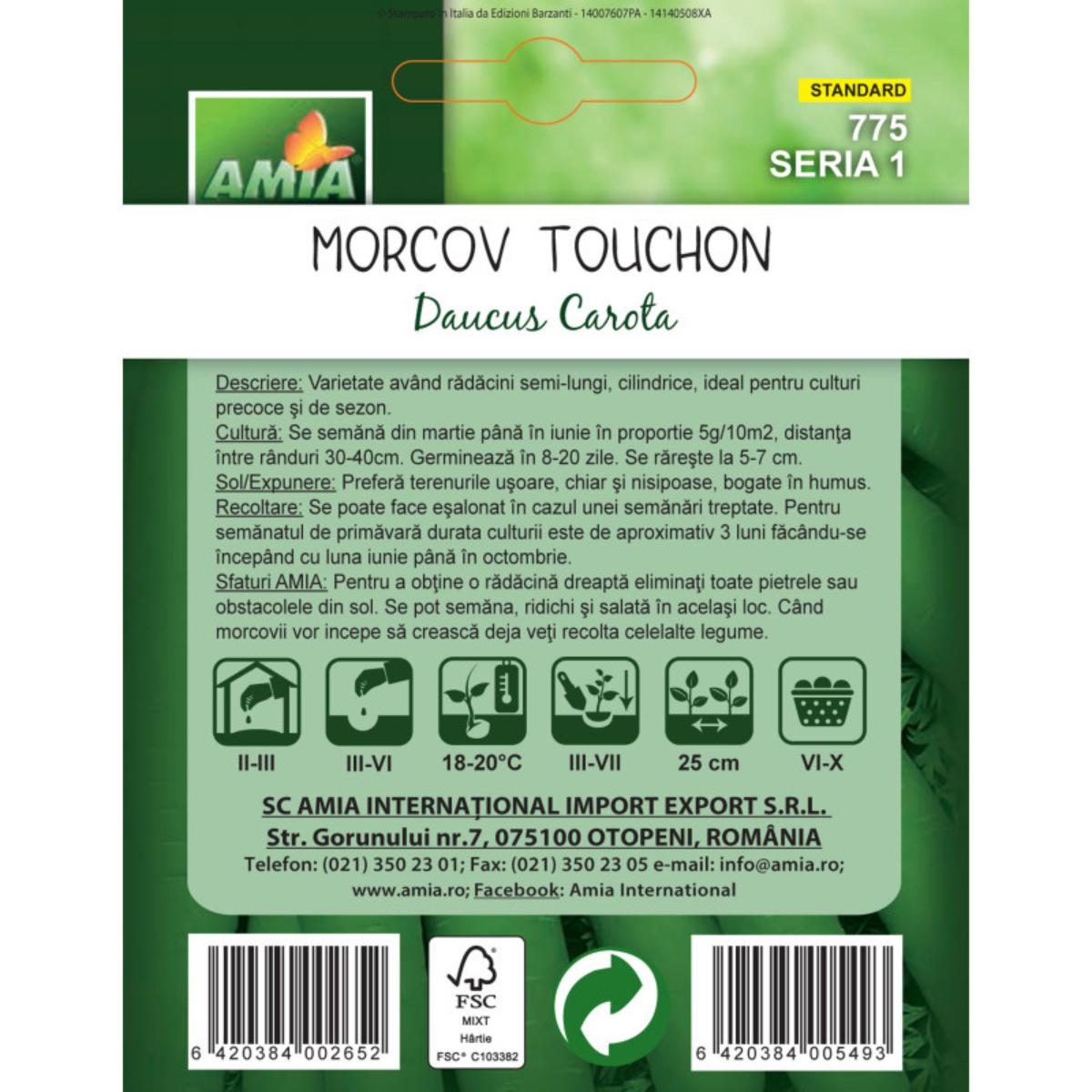 Seminte de morcov Touchon Amia, 3 g [1]