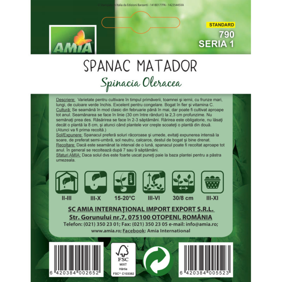 Seminte de spanac Matador Amia, 10 g [1]