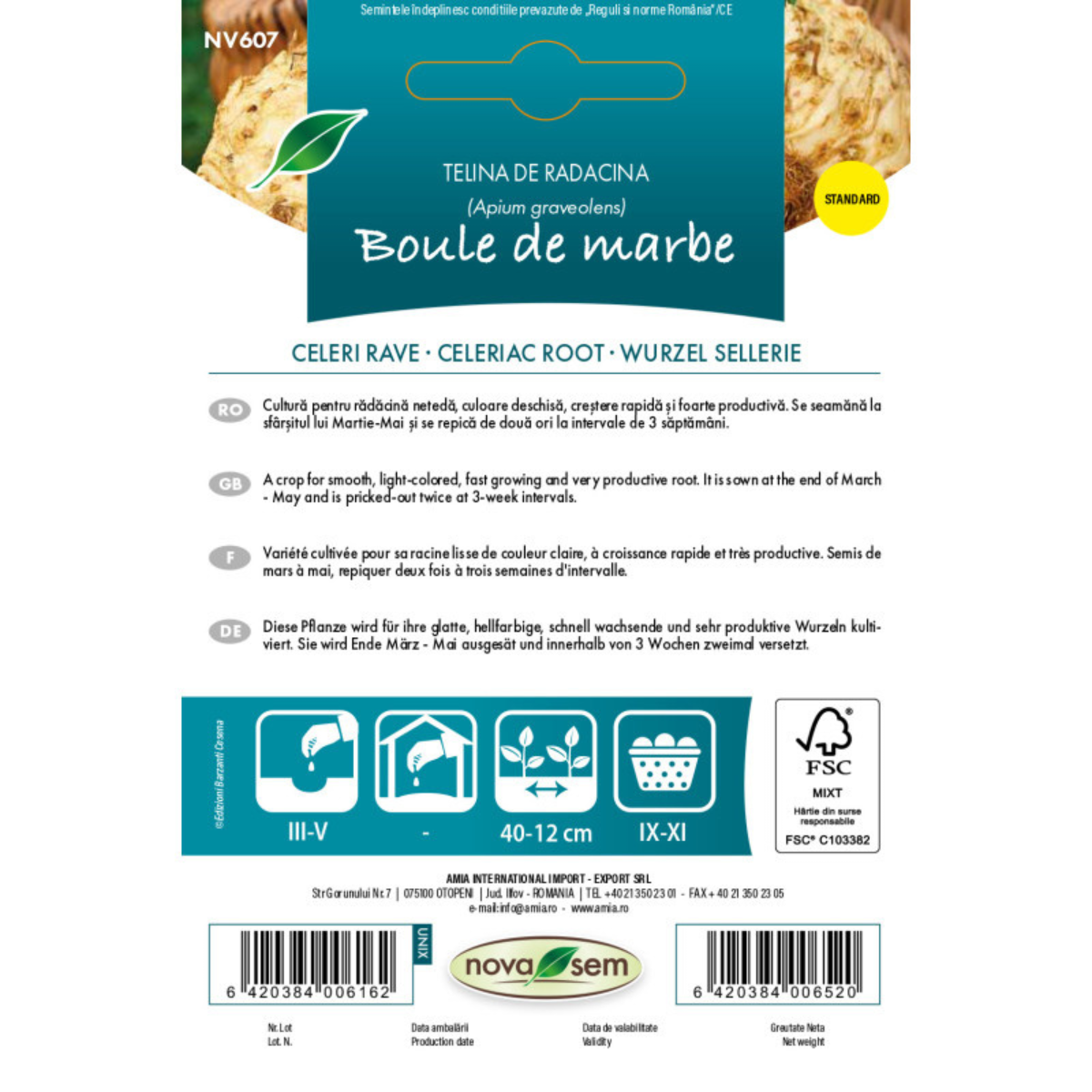 Seminte de telina Boule de Marbre Novasem, 1 g [1]