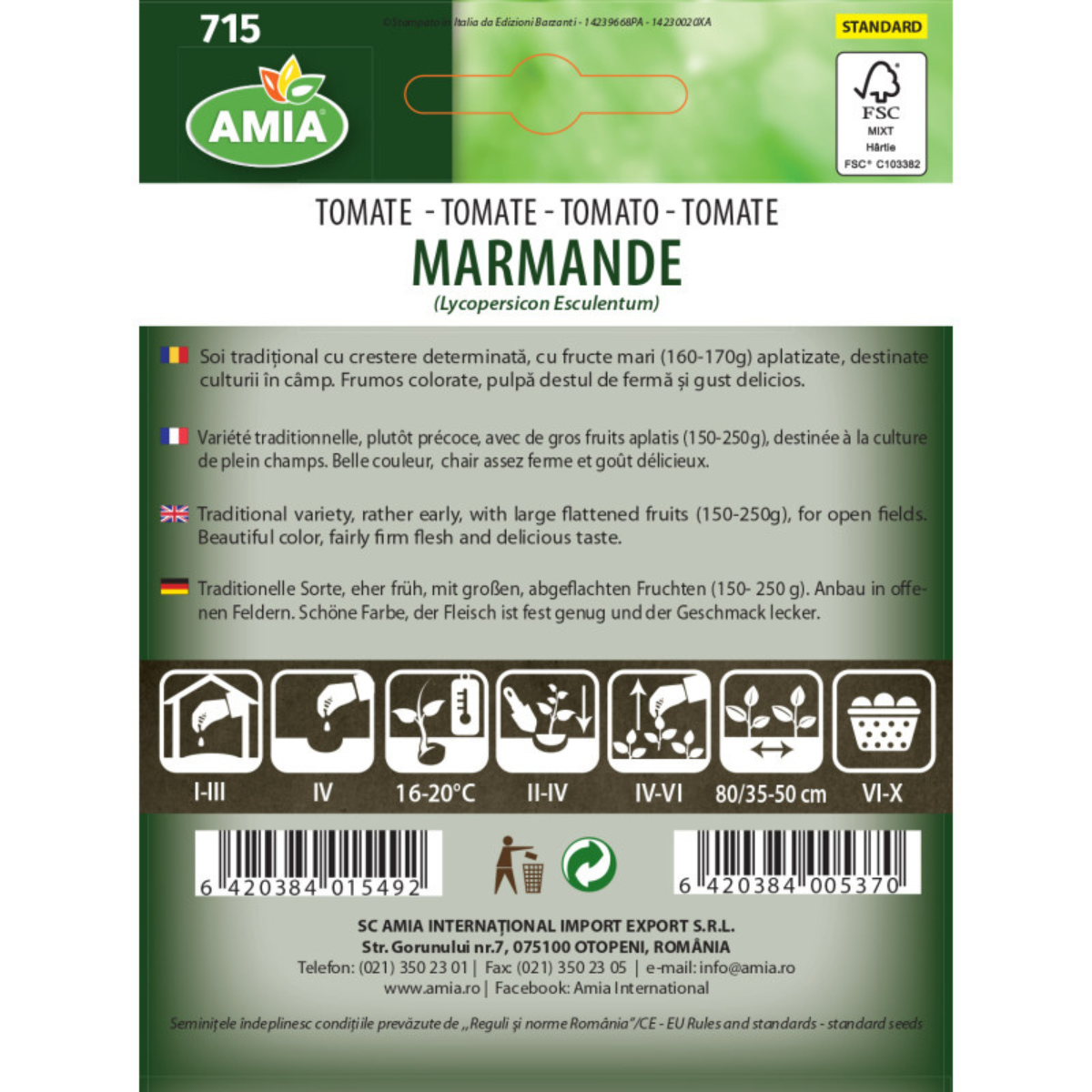 Seminte de tomate Amia Marmande 1 g [1]