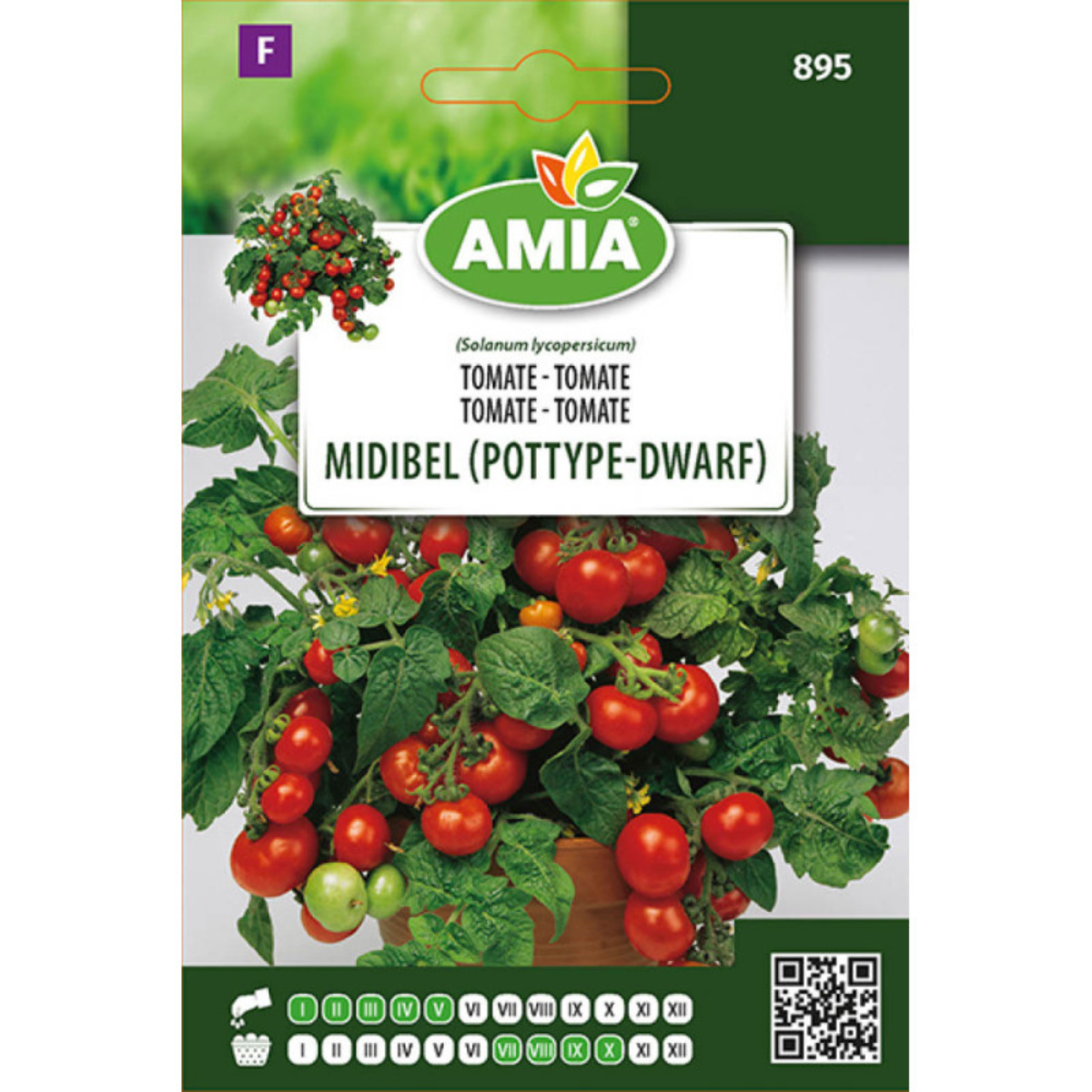 Seminte de tomate AMIA Midibel (PotType Dwarf) , 0,4 g [1]