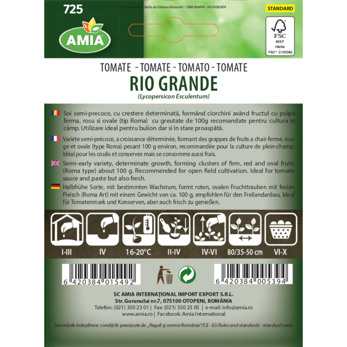Seminte de tomate Amia Rio Grande, 1 g [1]