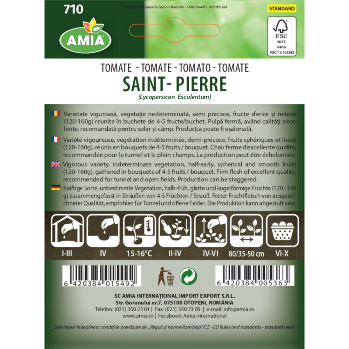 Seminte de tomate Amia Saint-Pierre 1 g [1]