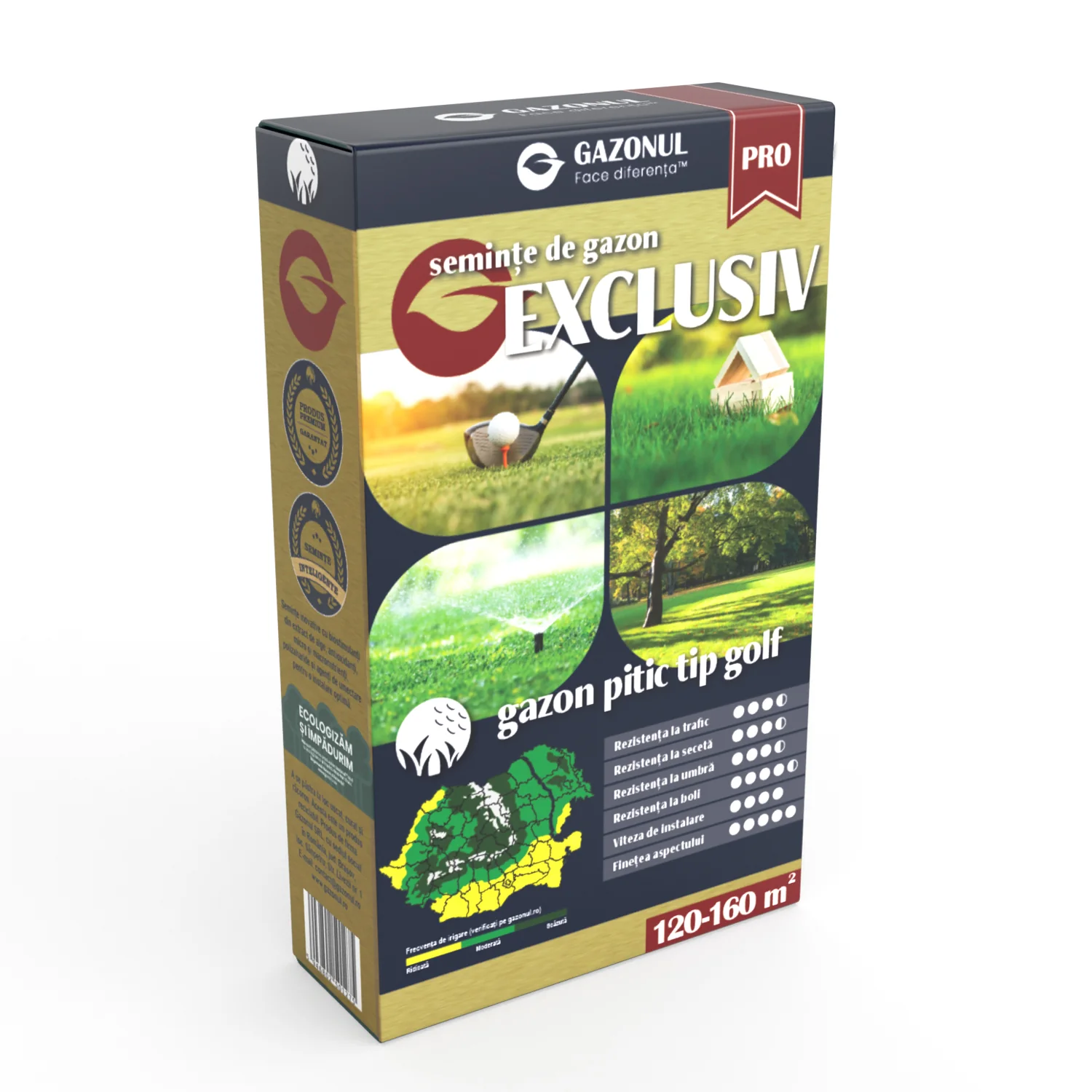 Seminte Gazon Exclusiv Golf Pitic cu crestere lenta si frunzis scurt, 0.75 KG [2]