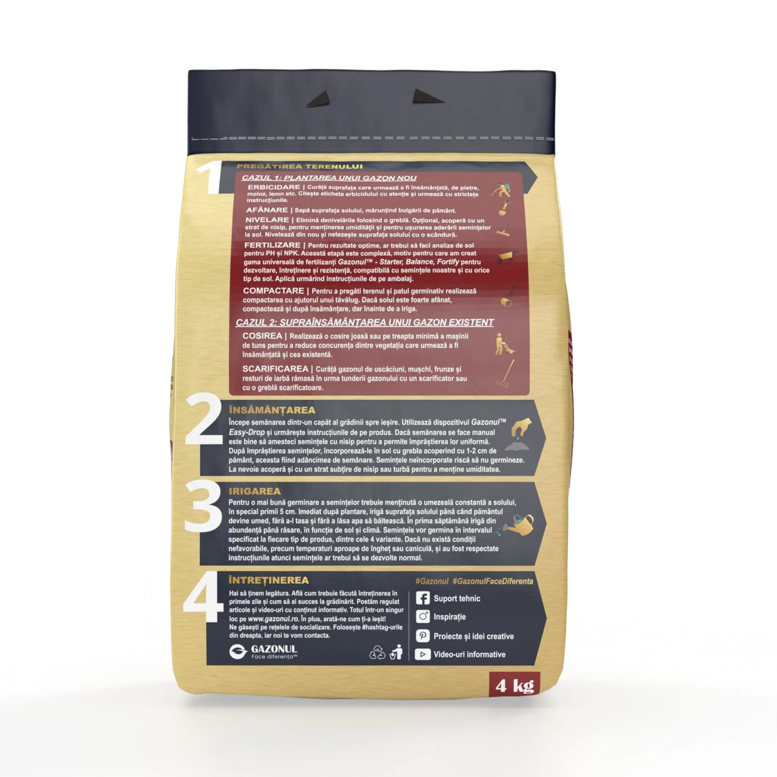 Seminte Gazon Exclusiv Golf Pitic cu crestere lenta si frunzis scurt, 4 KG [2]