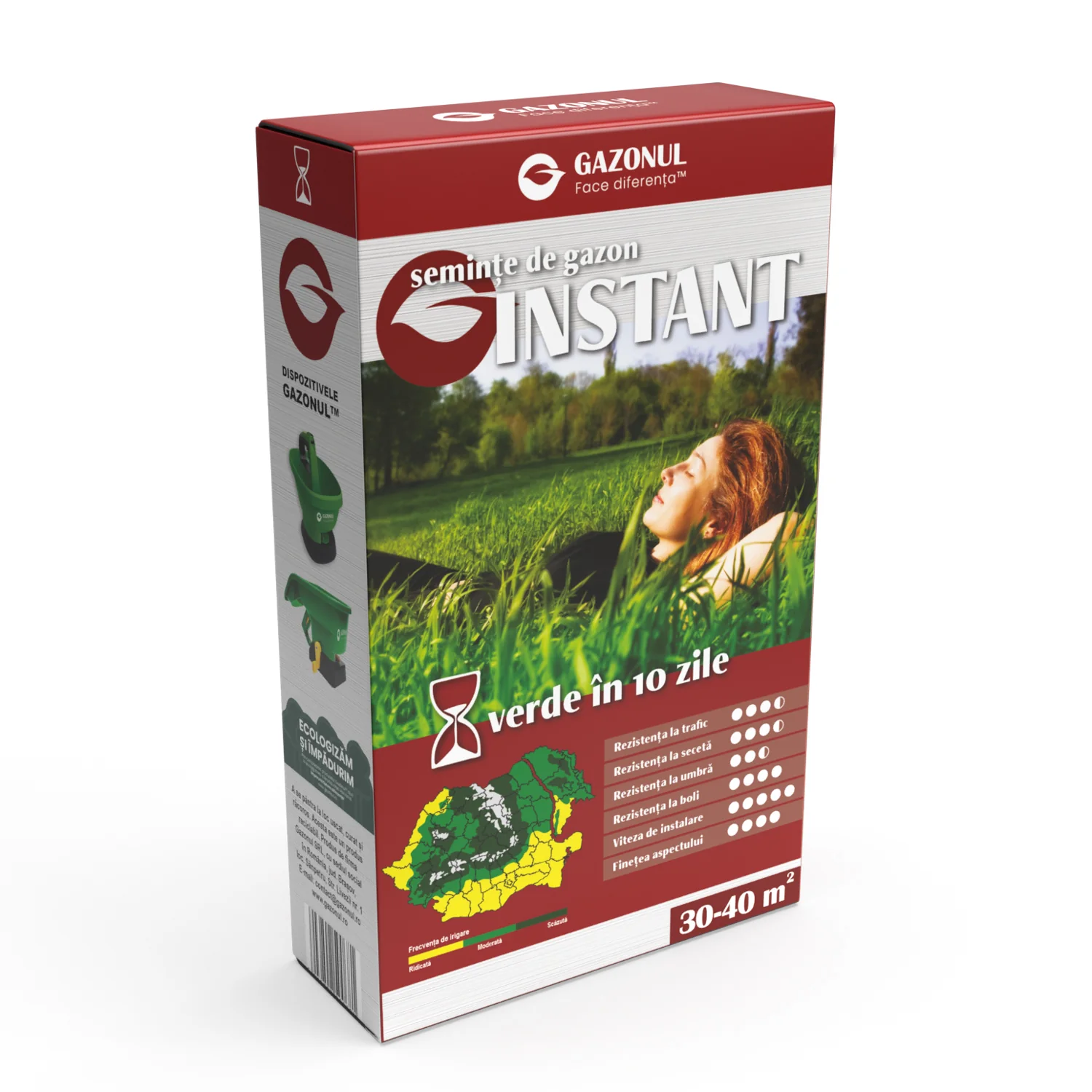 Seminte Gazon Instant cu germinare rapida pentru goluri si reparatii immediate, 0.75 KG [0]