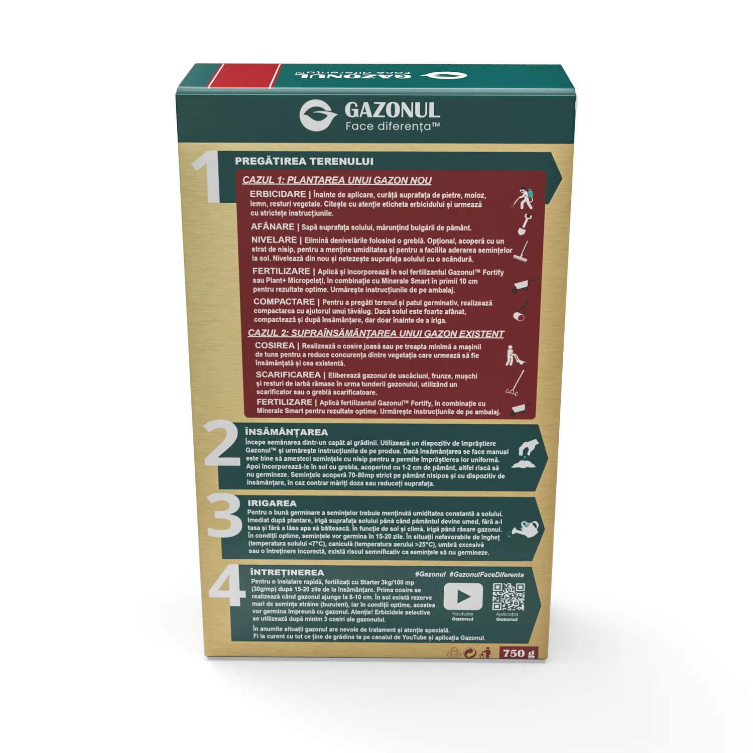 Seminte Gazon Practic pentru trafic, regenerare rapida si crestere lenta, 0.75 KG [3]