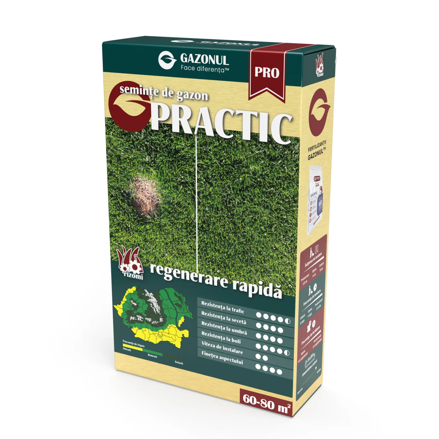 Seminte Gazon Practic pentru trafic, regenerare rapida si crestere lenta, 0.75 KG [1]