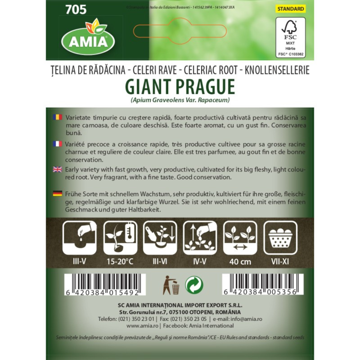 Seminte telina de radacina Amia Giant Prague 2,5 g [1]