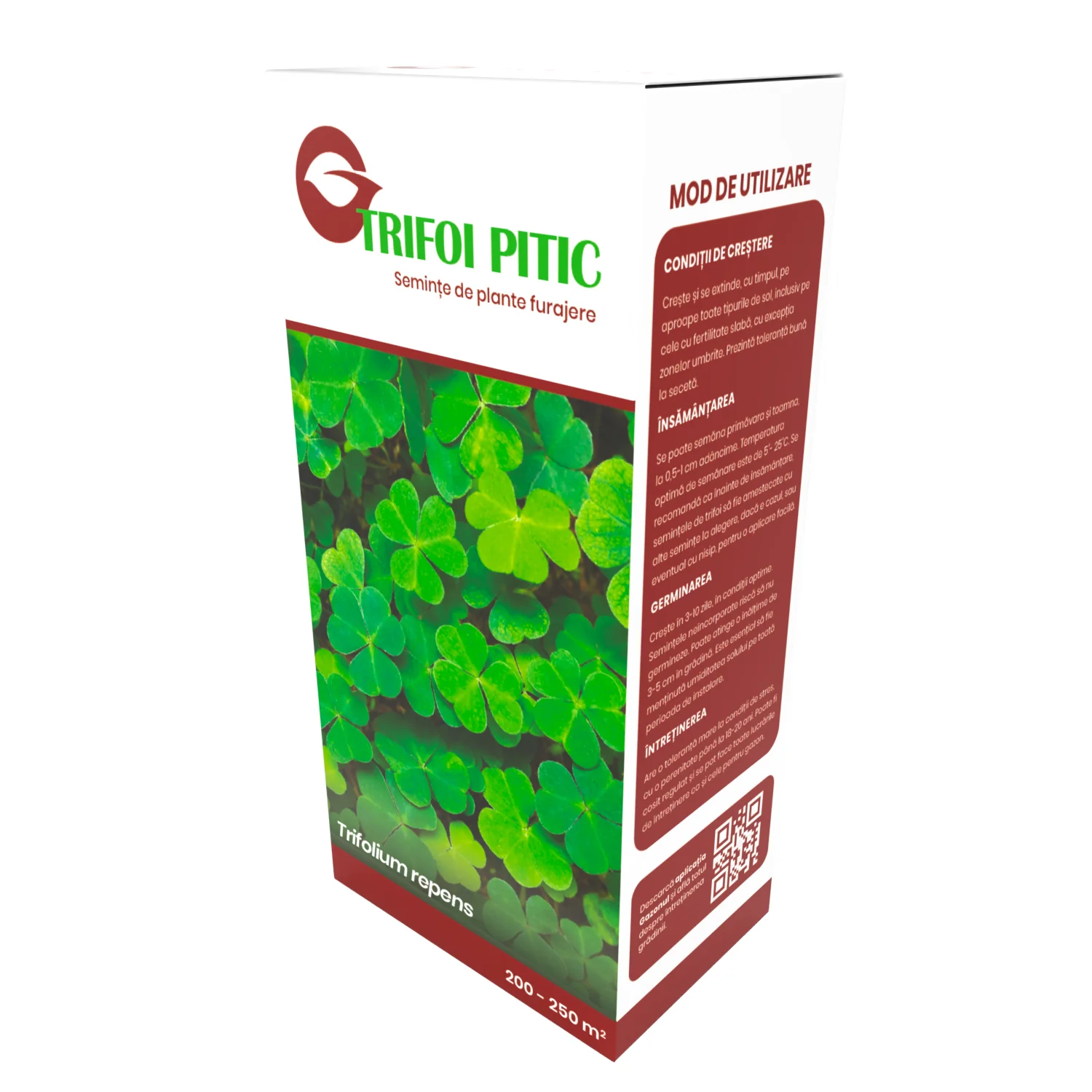 Seminte Trifoi Pitic pentru utilizare separata sau in amestec cu gazon, 500 gr [1]