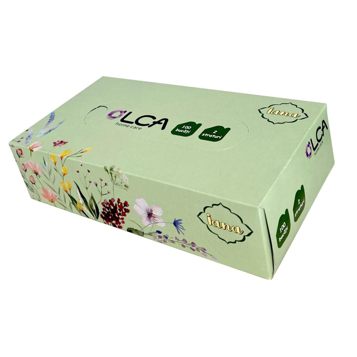 Servetele faciale pop-up, Iana, Alb, 2 straturi, 100 buc [1]