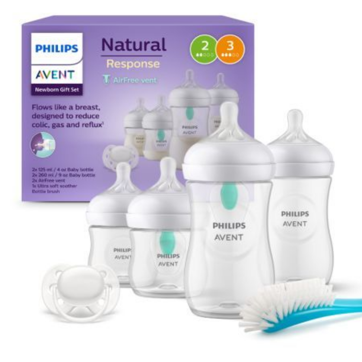 Set de biberoane Philips Avent Natural Response, 0-6 luni, SCD657/11 [0]