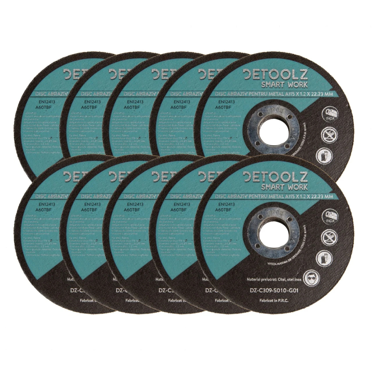 Set disc abraziv pentru metal 115 mm (10/set) [1]