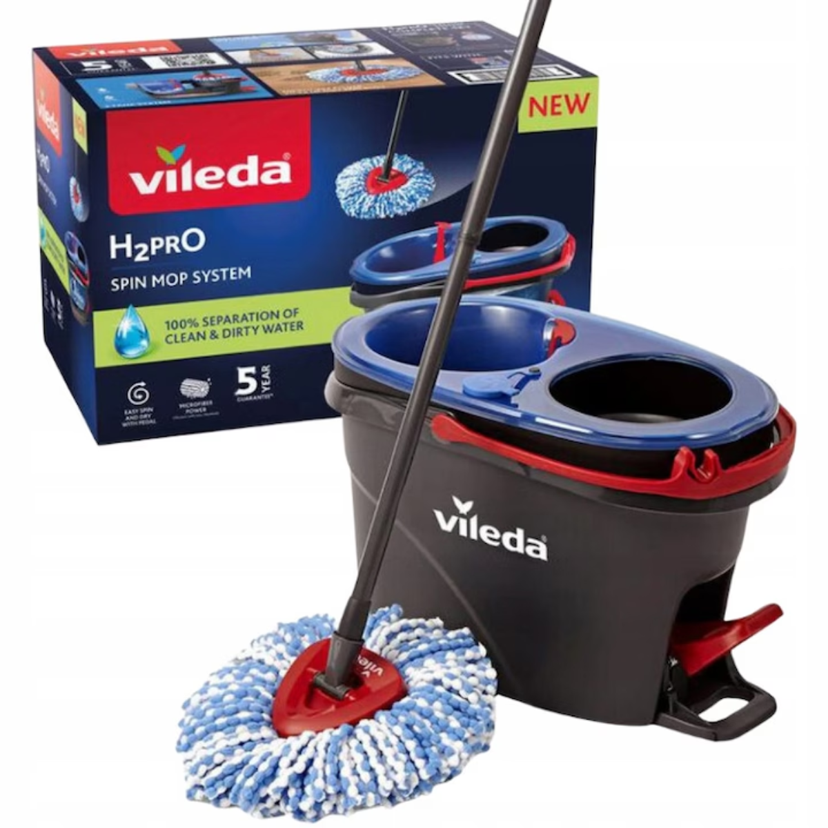Set Mop rotativ si galeata Vileda H2Pro [0]