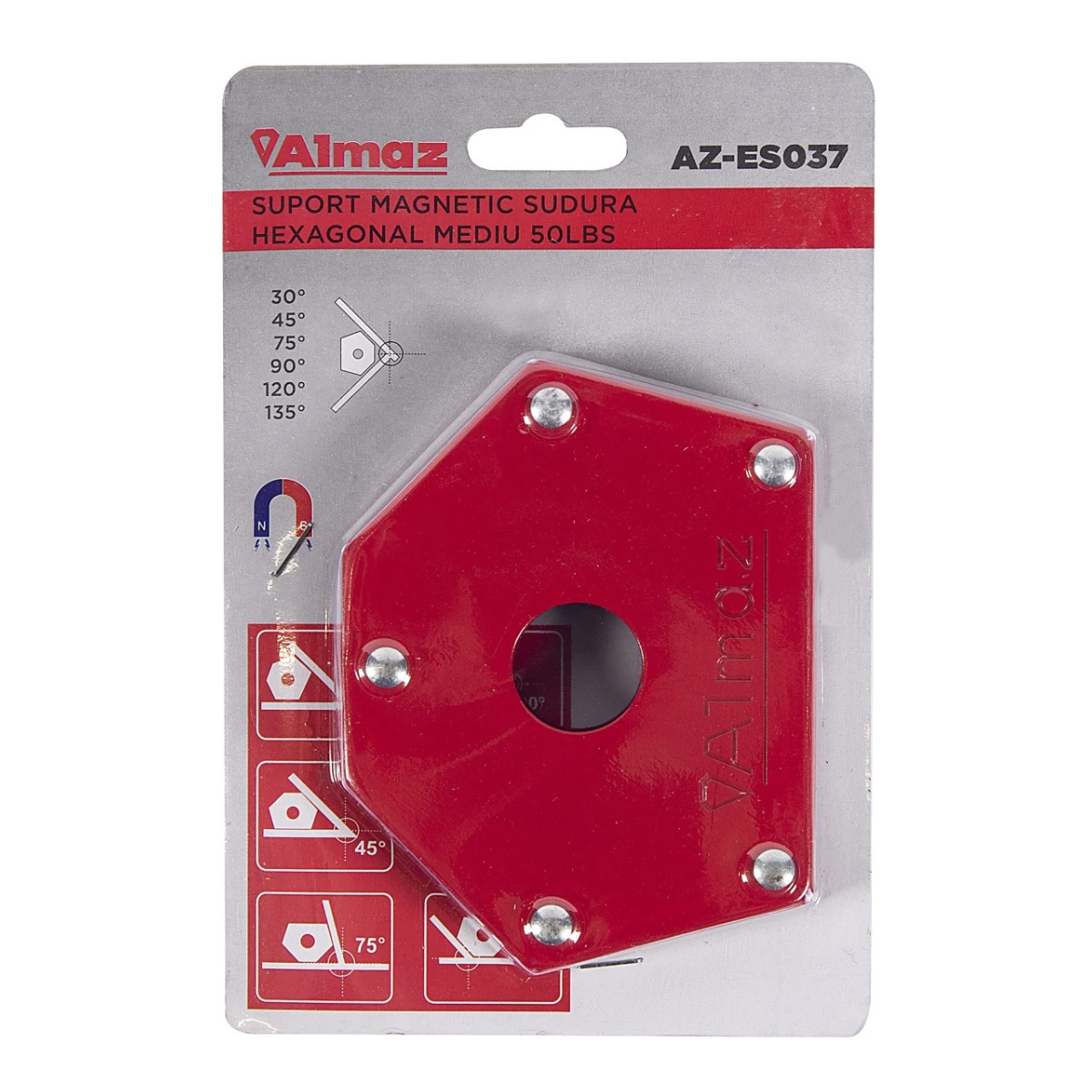 Suport magnetic sudura hexagonal mediu 50lbs [1]