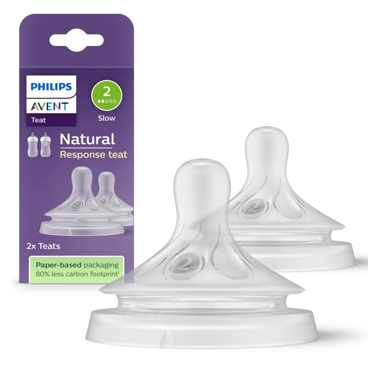 Tetina Philips Avent Natural Response, 0 luni+, debit 2, 2 bucati, SCY962/02 [0]