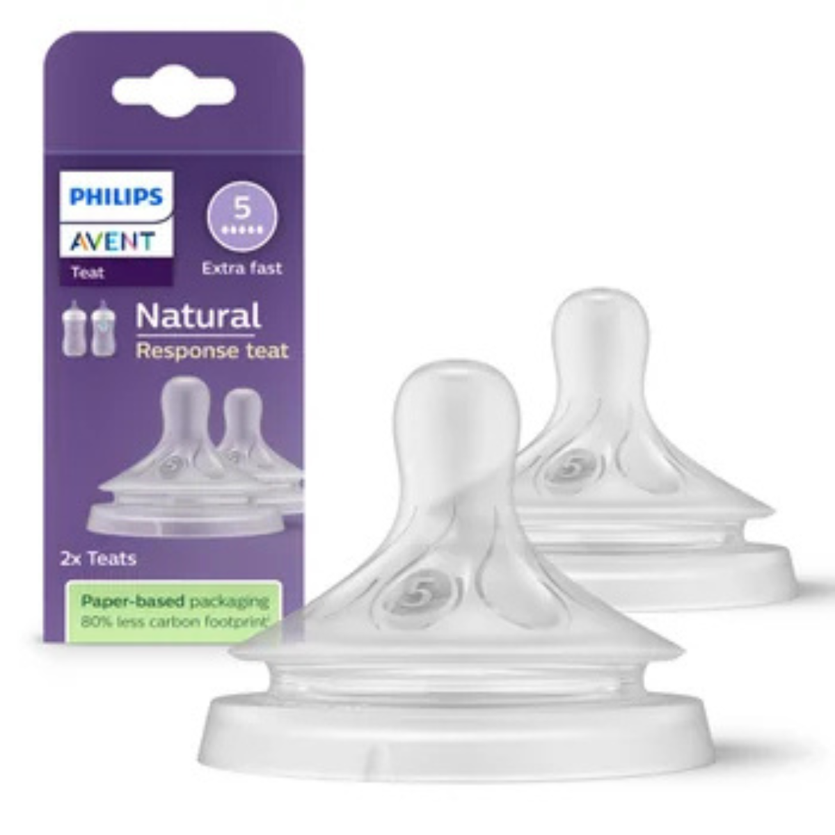Tetina Philips Avent Natural Response, 6 luni+, debit 5, 2 bucati, SCY965/02 [0]